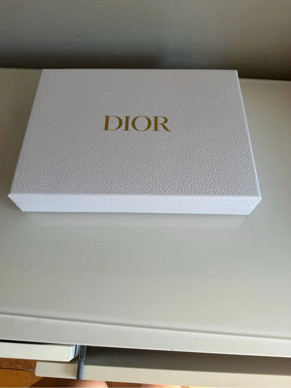 Dior White Gift Box with Gold DIOR Logo new